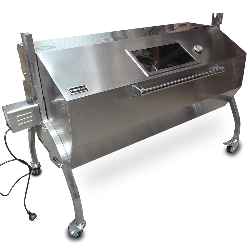 Large Stainless Steel 60kg Bbq Charcoal Pig Spit